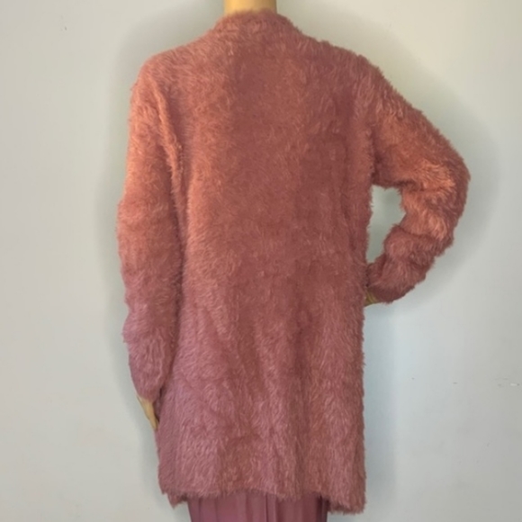 Free People Raspberry Pink Fuzzy Cardigan - Picture 5 of 6